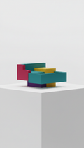 Geometric Accent Tray Turquoise Teal