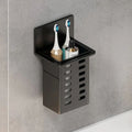 Wall-Mounted Bathroom Organizer | Self-Adhesive Toothbrush & Makeup Holder