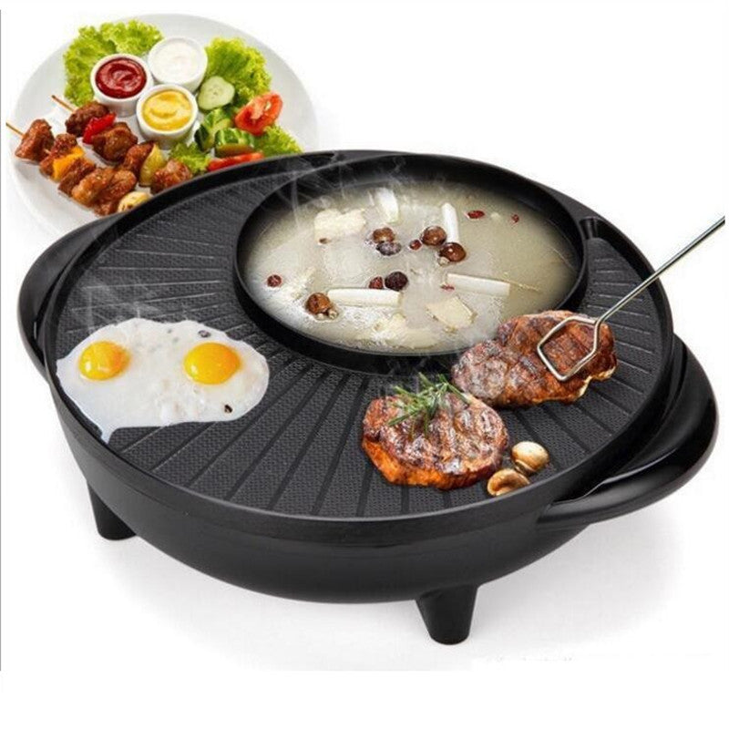 Korean Electric Hot Pot & Grill – 2-in-1 Non-Stick Cooker