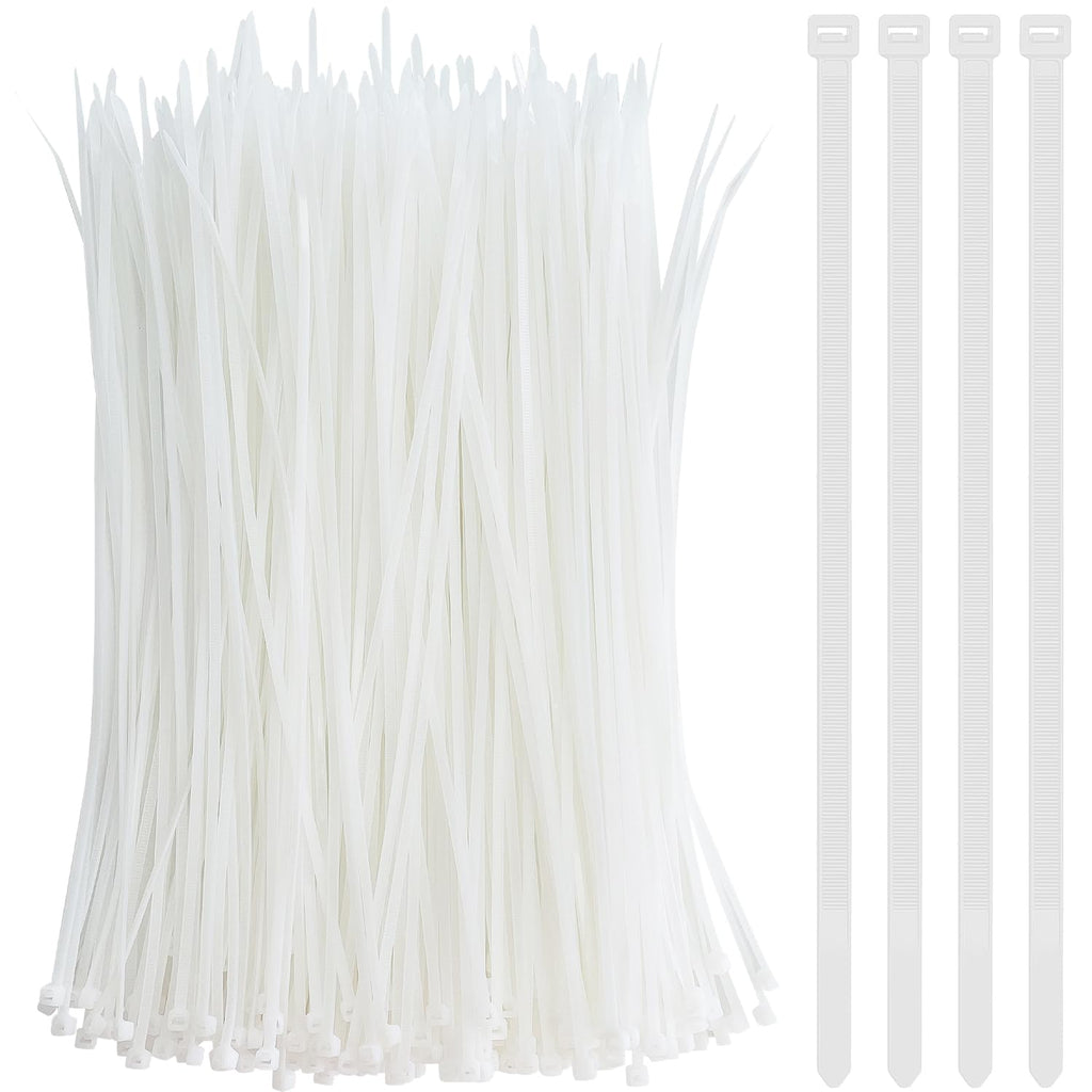 12-Inch Heavy-Duty Black Zip Ties 1000 Pack – 50 LB Self-Locking Nylon Cable Ties for Cable Management, Garden, Automotive & DIY