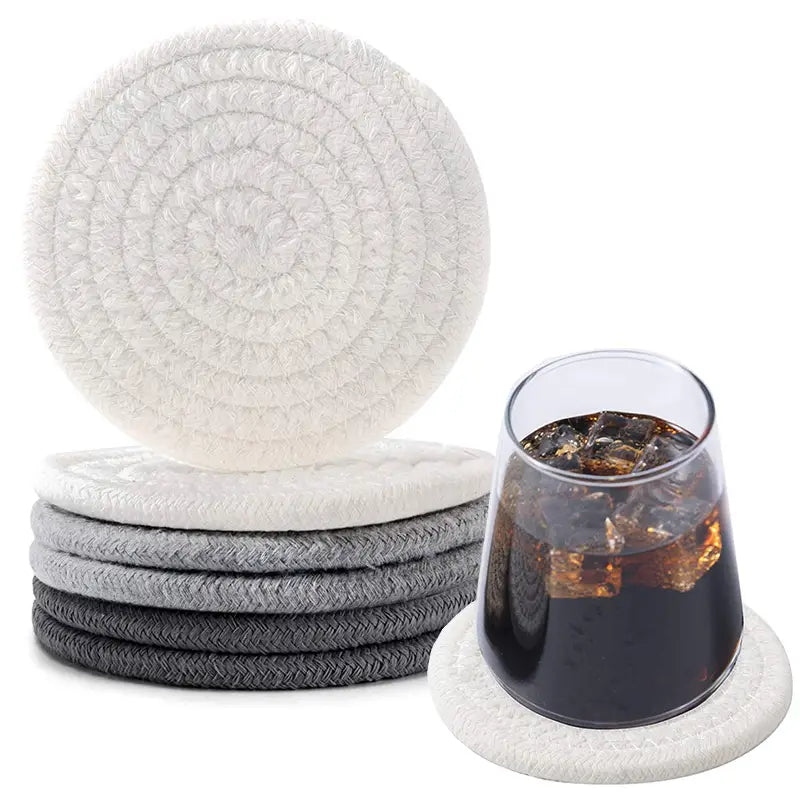 Handmade Braided Drink Coasters – Super Absorbent Set